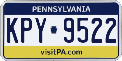 PA license plate KPY9522