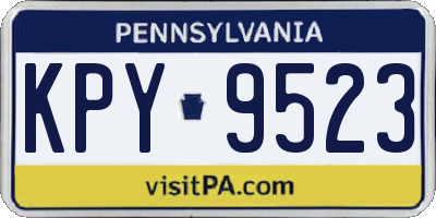 PA license plate KPY9523