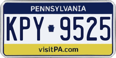 PA license plate KPY9525