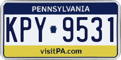 PA license plate KPY9531