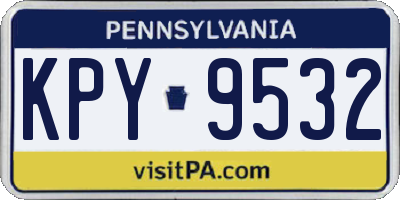 PA license plate KPY9532