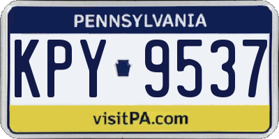 PA license plate KPY9537