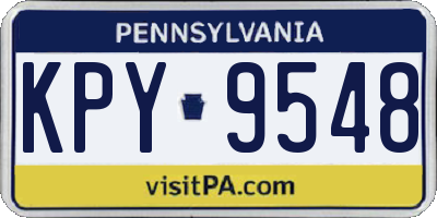 PA license plate KPY9548