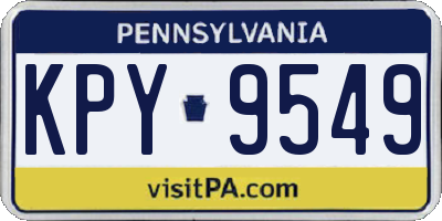 PA license plate KPY9549