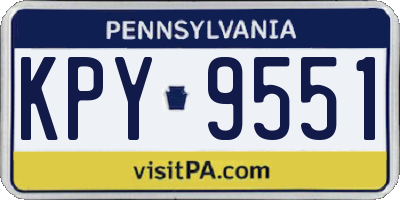PA license plate KPY9551