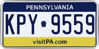 PA license plate KPY9559