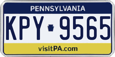 PA license plate KPY9565