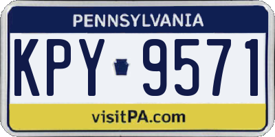 PA license plate KPY9571