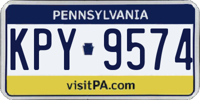 PA license plate KPY9574