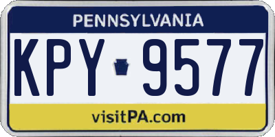 PA license plate KPY9577