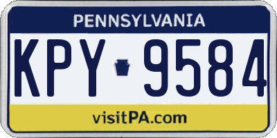 PA license plate KPY9584