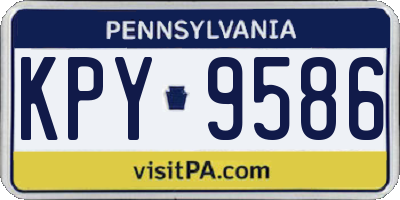 PA license plate KPY9586