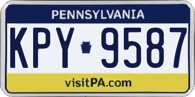 PA license plate KPY9587