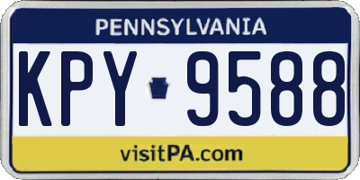 PA license plate KPY9588