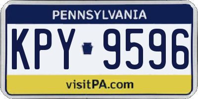 PA license plate KPY9596