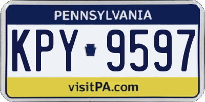 PA license plate KPY9597