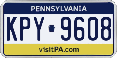 PA license plate KPY9608