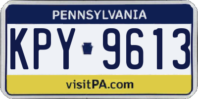 PA license plate KPY9613