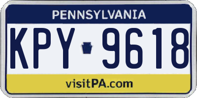 PA license plate KPY9618