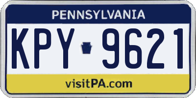 PA license plate KPY9621
