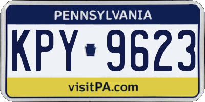 PA license plate KPY9623
