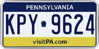 PA license plate KPY9624