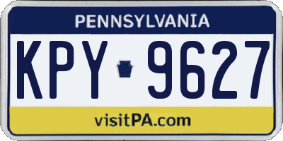 PA license plate KPY9627