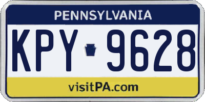 PA license plate KPY9628
