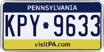 PA license plate KPY9633