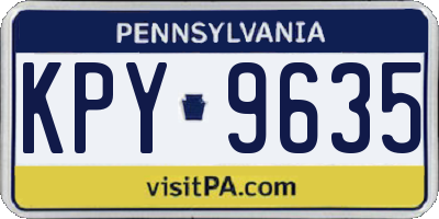 PA license plate KPY9635