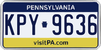 PA license plate KPY9636