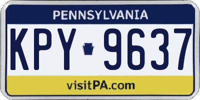 PA license plate KPY9637