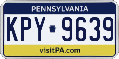PA license plate KPY9639