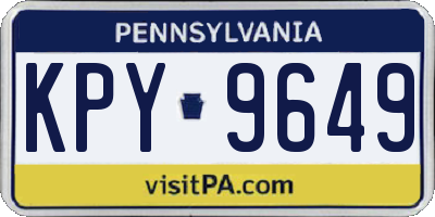 PA license plate KPY9649