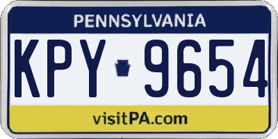 PA license plate KPY9654
