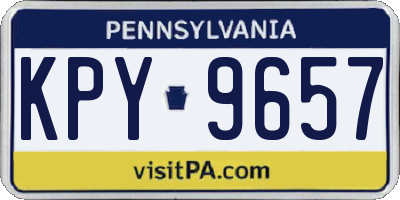 PA license plate KPY9657