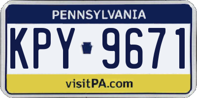 PA license plate KPY9671