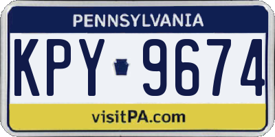 PA license plate KPY9674