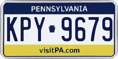 PA license plate KPY9679