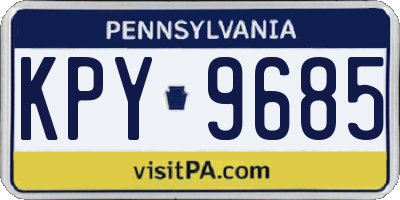 PA license plate KPY9685