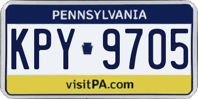 PA license plate KPY9705