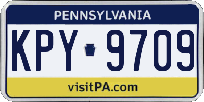 PA license plate KPY9709