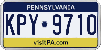 PA license plate KPY9710