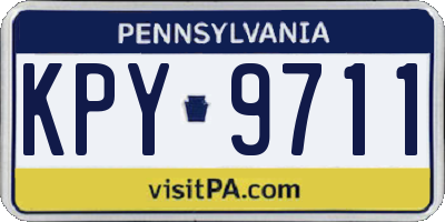 PA license plate KPY9711
