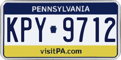 PA license plate KPY9712