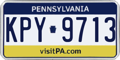 PA license plate KPY9713