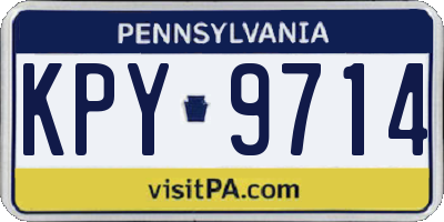 PA license plate KPY9714