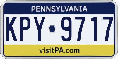PA license plate KPY9717