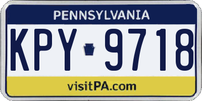 PA license plate KPY9718