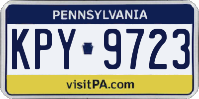 PA license plate KPY9723